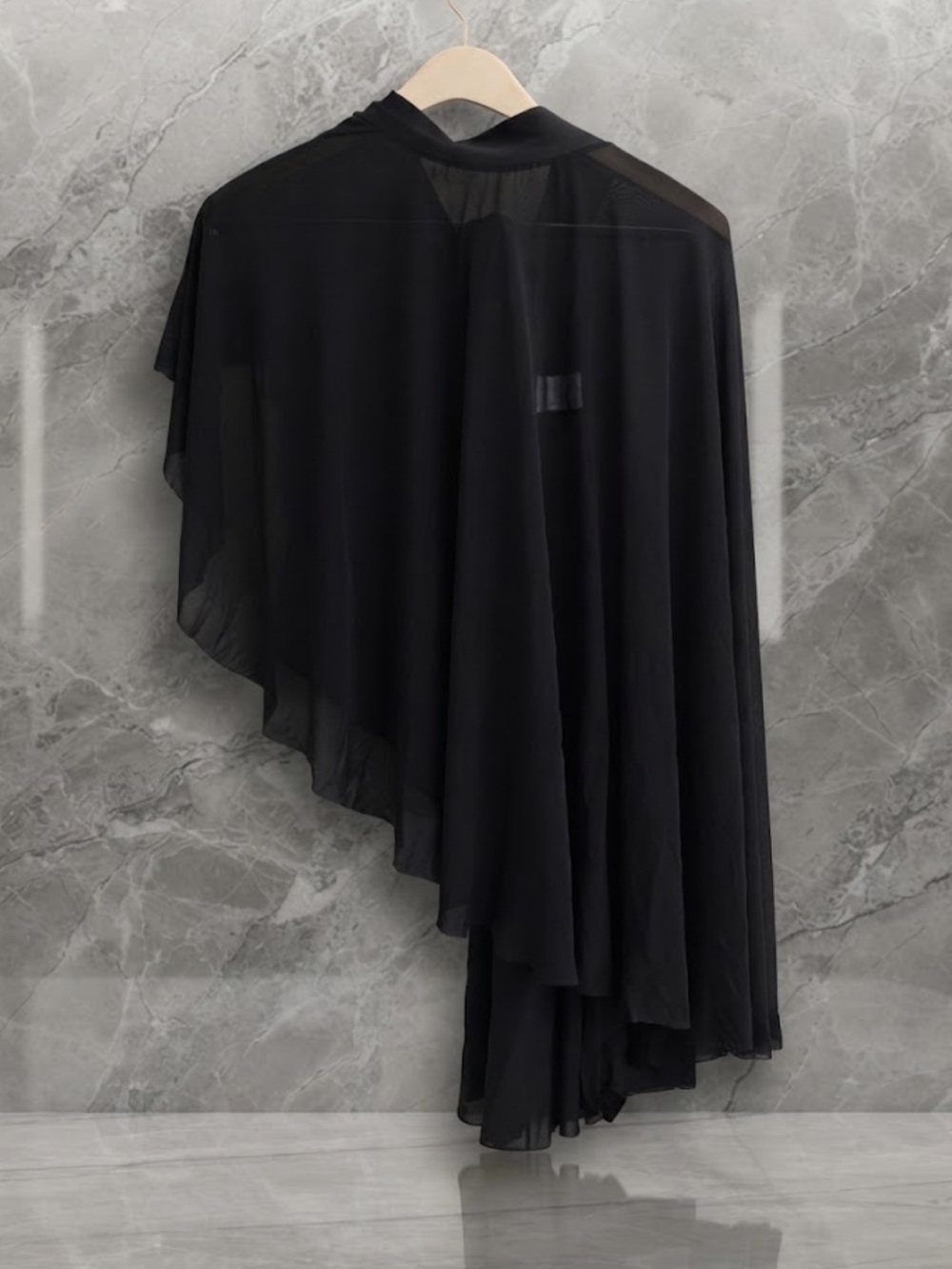 Black Asymmetric Skirt - Women